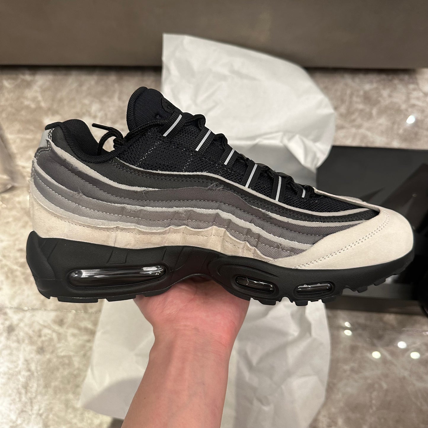 Nik3 Air Max 95 Comme des Garcons Black Grey 1:1