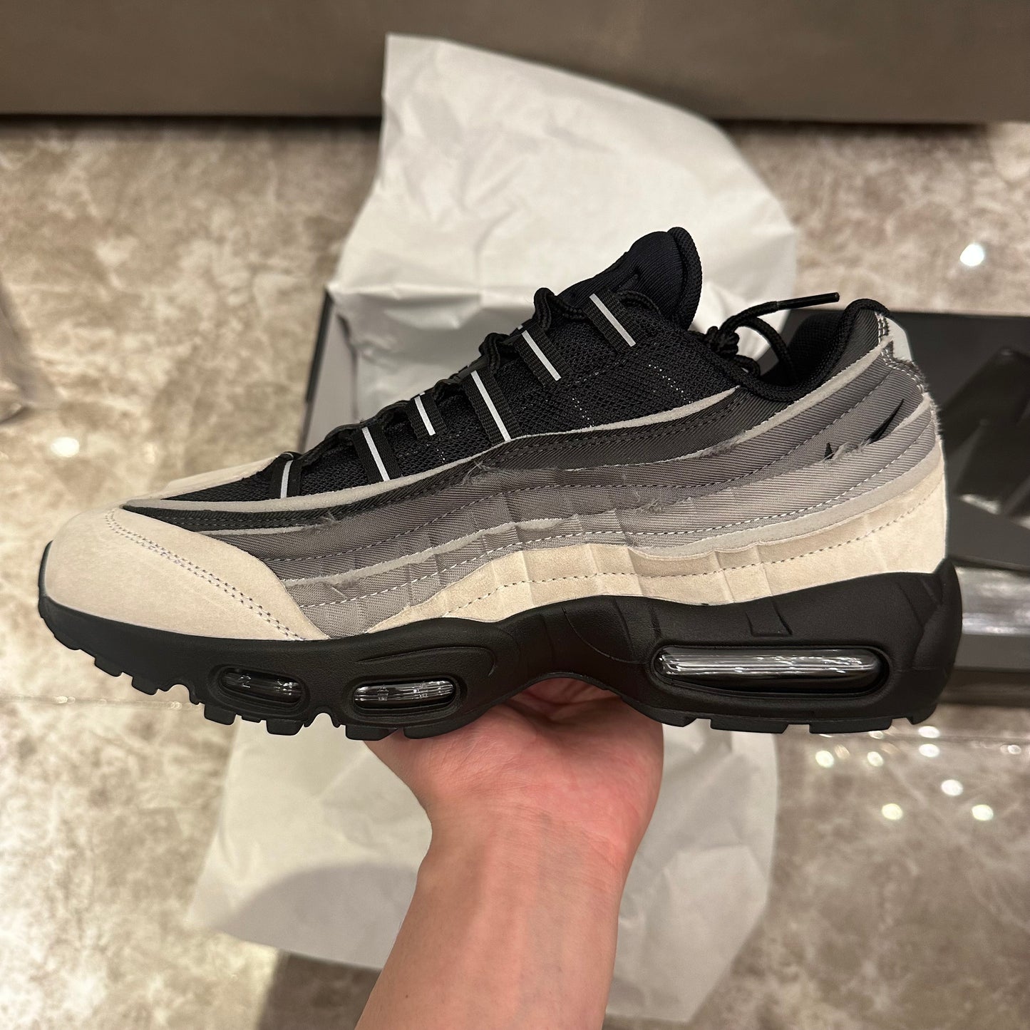 Nik3 Air Max 95 Comme des Garcons Black Grey 1:1