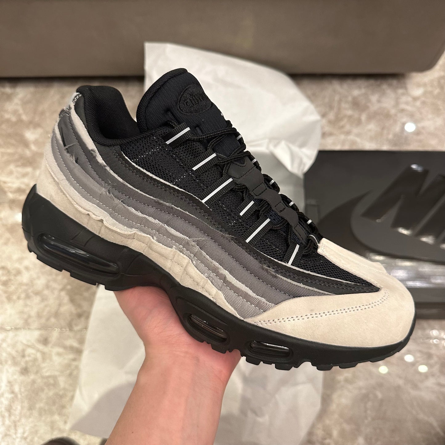 Nik3 Air Max 95 Comme des Garcons Black Grey 1:1